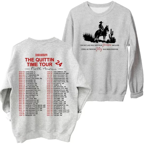 The Quittin Time Tour 2024 Crewneck Oversized Sweatshirt