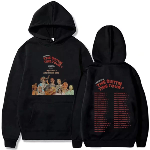 The Quittin Time Tour Zach Bryan 2024 Hoodie