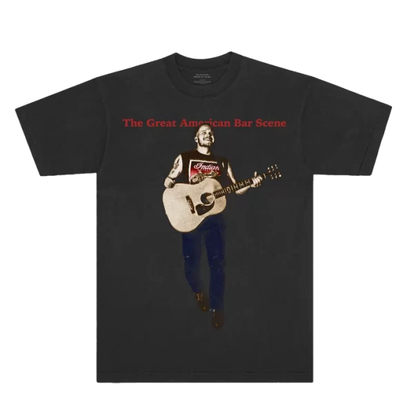 Zach Bryan Guitar Moto Black Tee